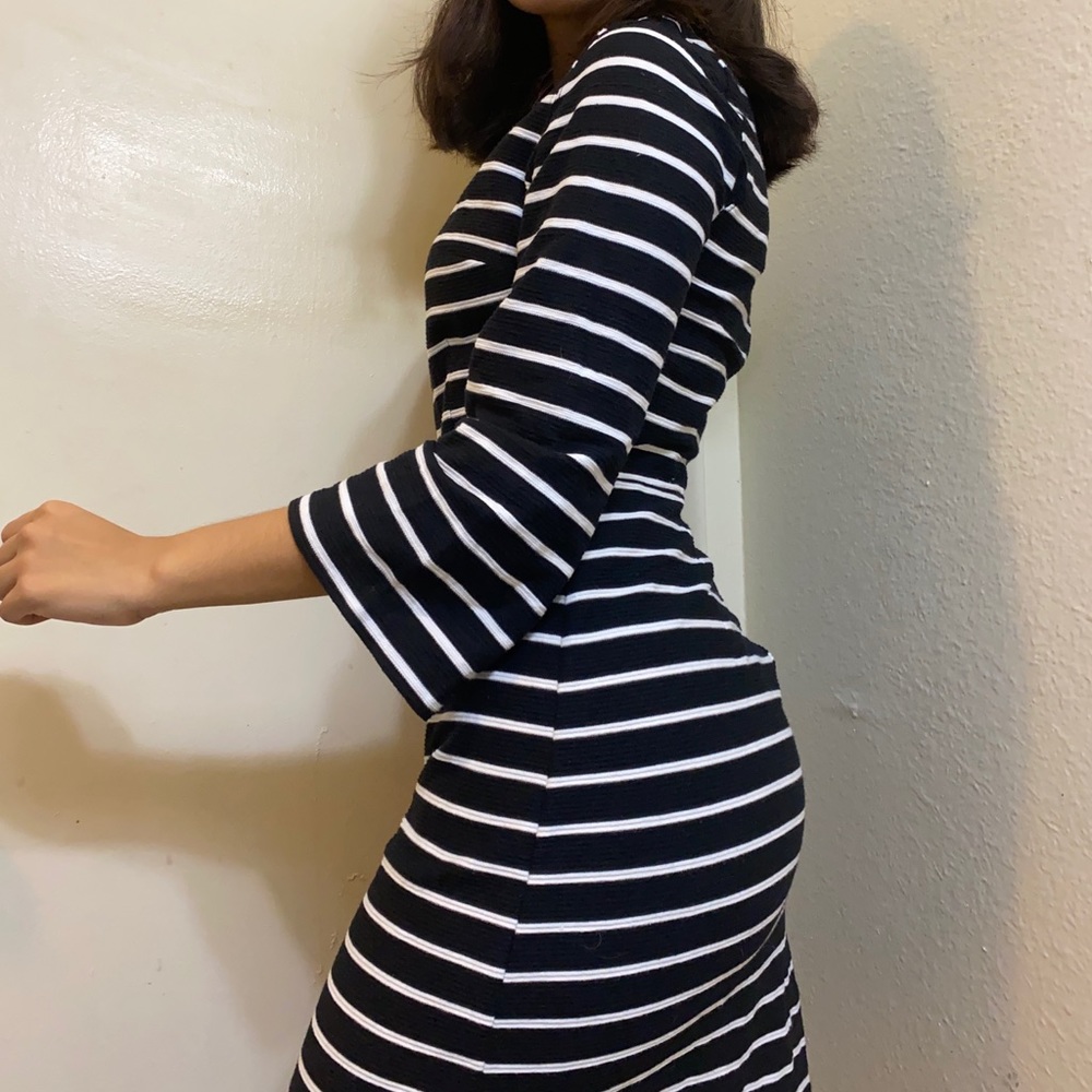 Old Navy Bell-Sleeved Striped Dress